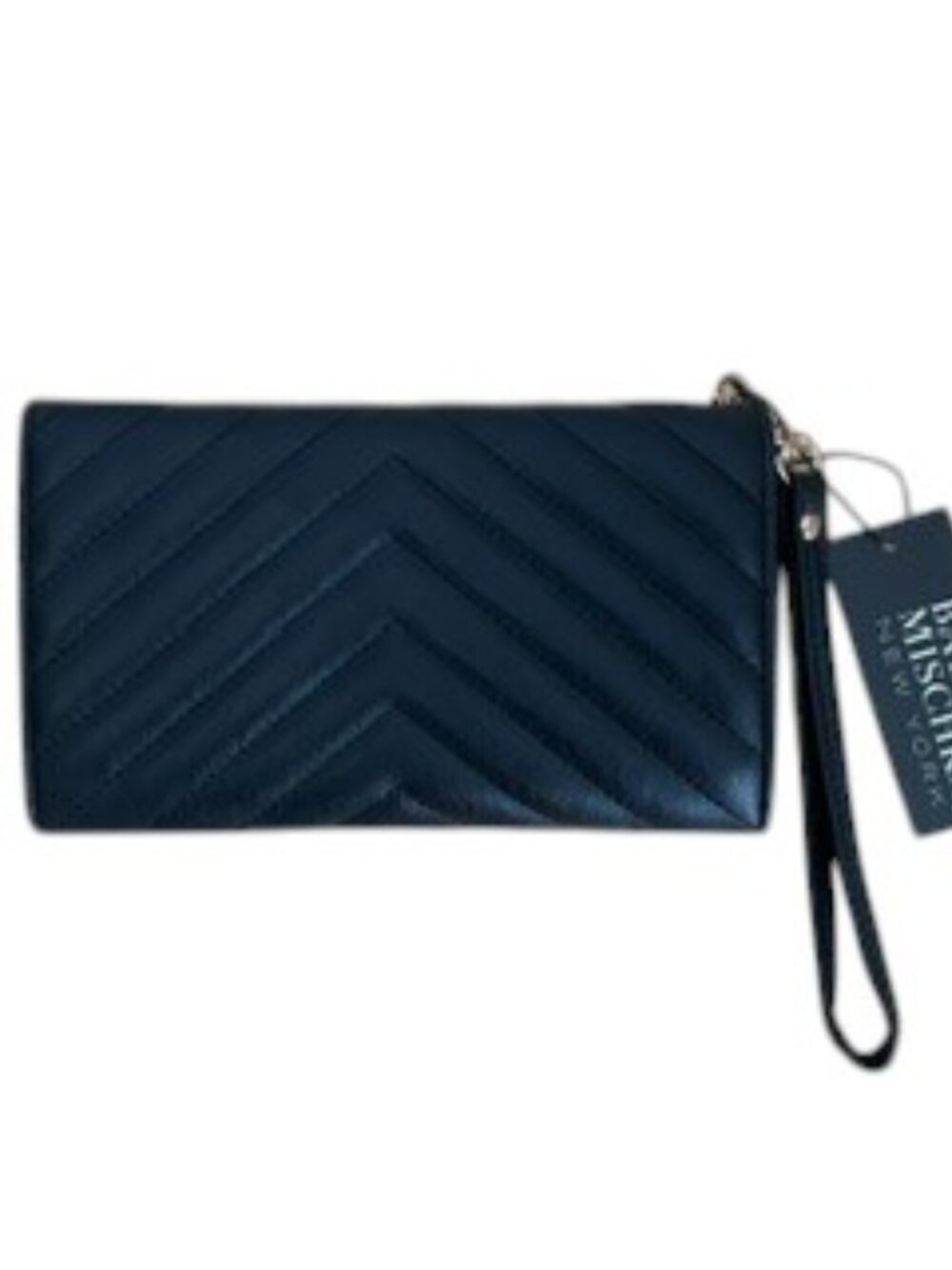 BADGLEY MISCHKA New York Black Faux Leather Wristlet Wallet NWT - Picture 3 of 13